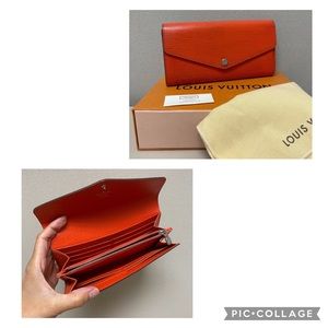 🍊Authentic Louis Vuitton Long Portefeuille Sarah Epi Wallet